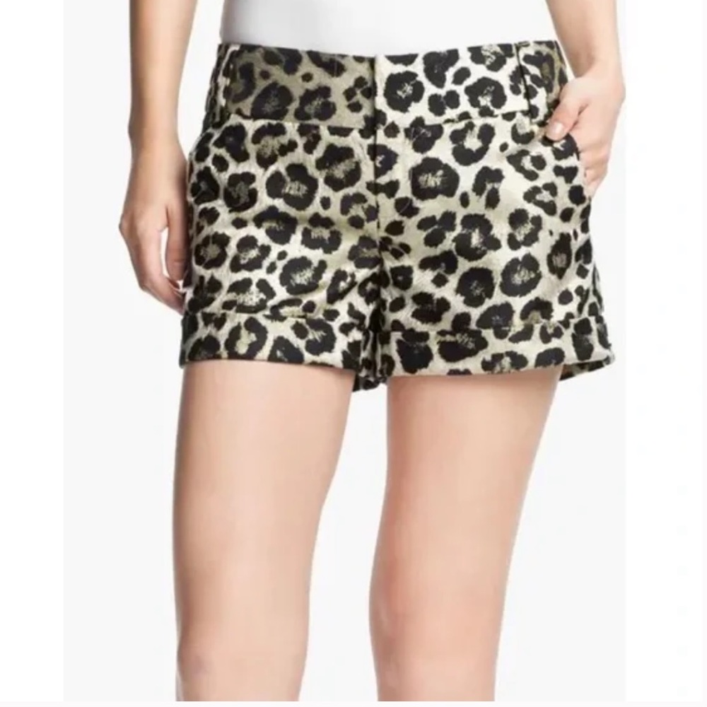 Alice + Olivia Leopard Print Caty Shorts